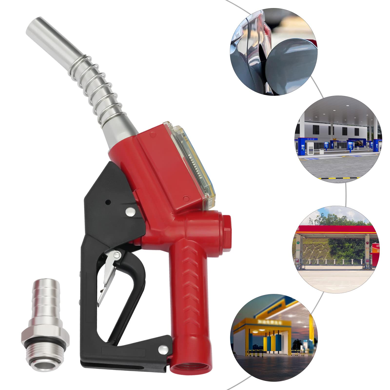 Automatyczny pistolet na dystrybutor oleju, stop aluminium, automatyczny pistolet na paliwo z elektronicznym wyświetlaczem