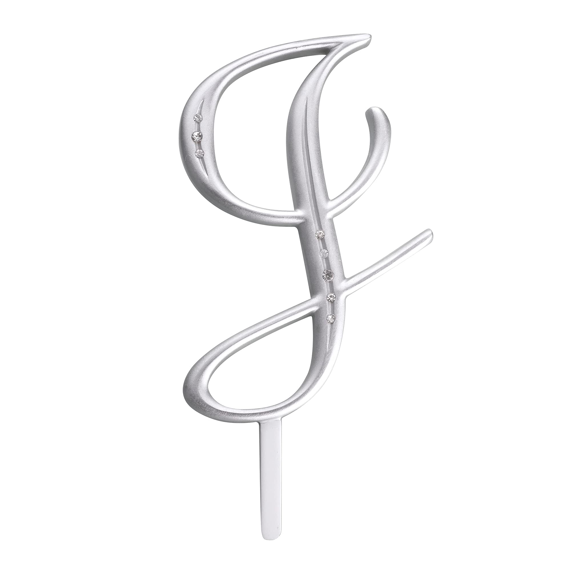 Lillian Rose Rhinestone, Monogrammed Letter J, 5.5-Inch, Silver