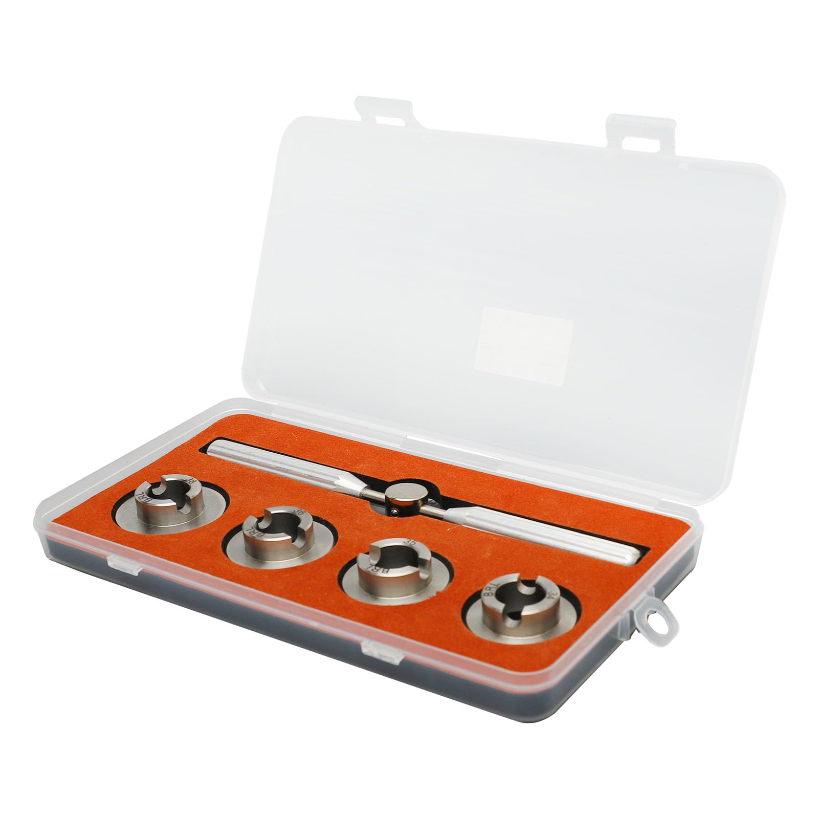 Ouvre-boîtier de Montre, Outil réglable avec 4 mandrins, kit de réparation de Montre en Acier Inoxydable avec boîte de Rangement, pour boîtiers arrière rainurés étanches