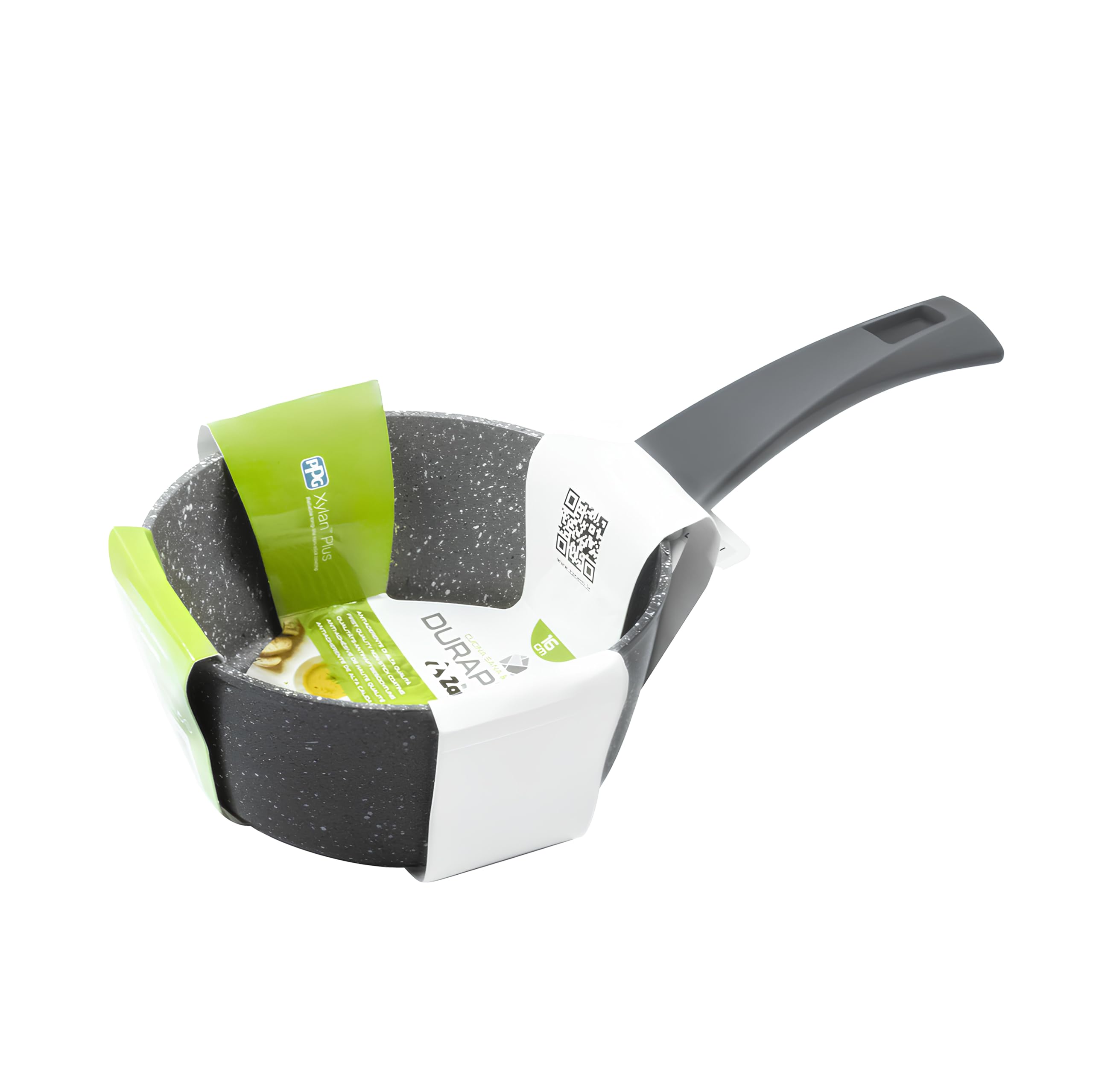 Zanetti - Casseruola Antiaderente 20 cm DURAPIETRA, adatta a tutti i piani cottura incluso induzione, Rivestimento Alto Spessore, Diametro 20 cm