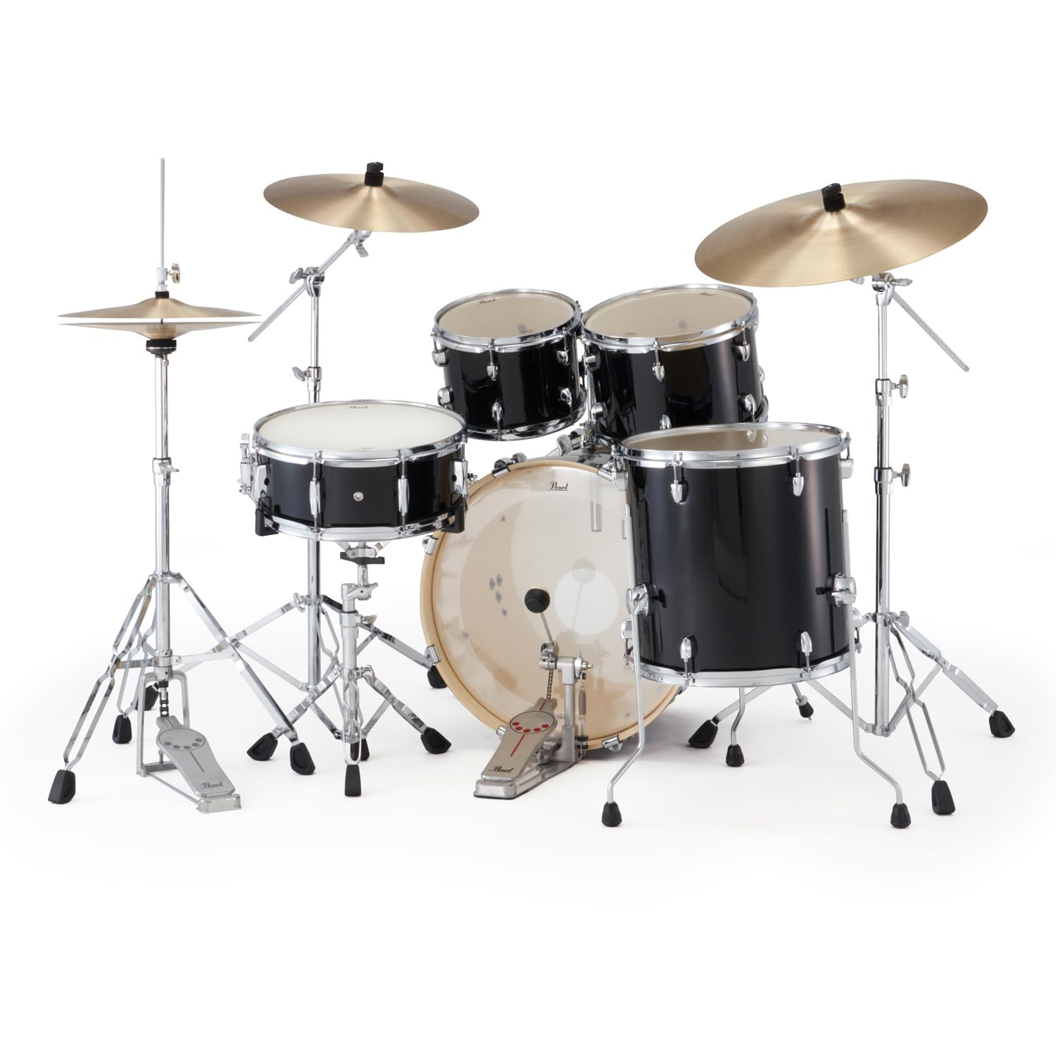 Pearl Export, EXX705NBR/C31, batteria con piatti Sabian e sgabello Keepdrum, colore nero