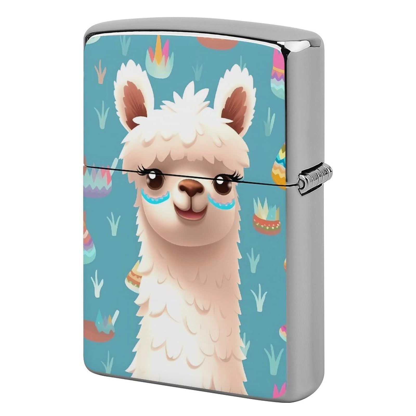 Alpaca Patterm Lighter Cover for Men, Personalized Lighter Case for Birthday Gift, Flip-Top Lighters Protective Cover, Portable Lighters Shell for Outdoor, Travel