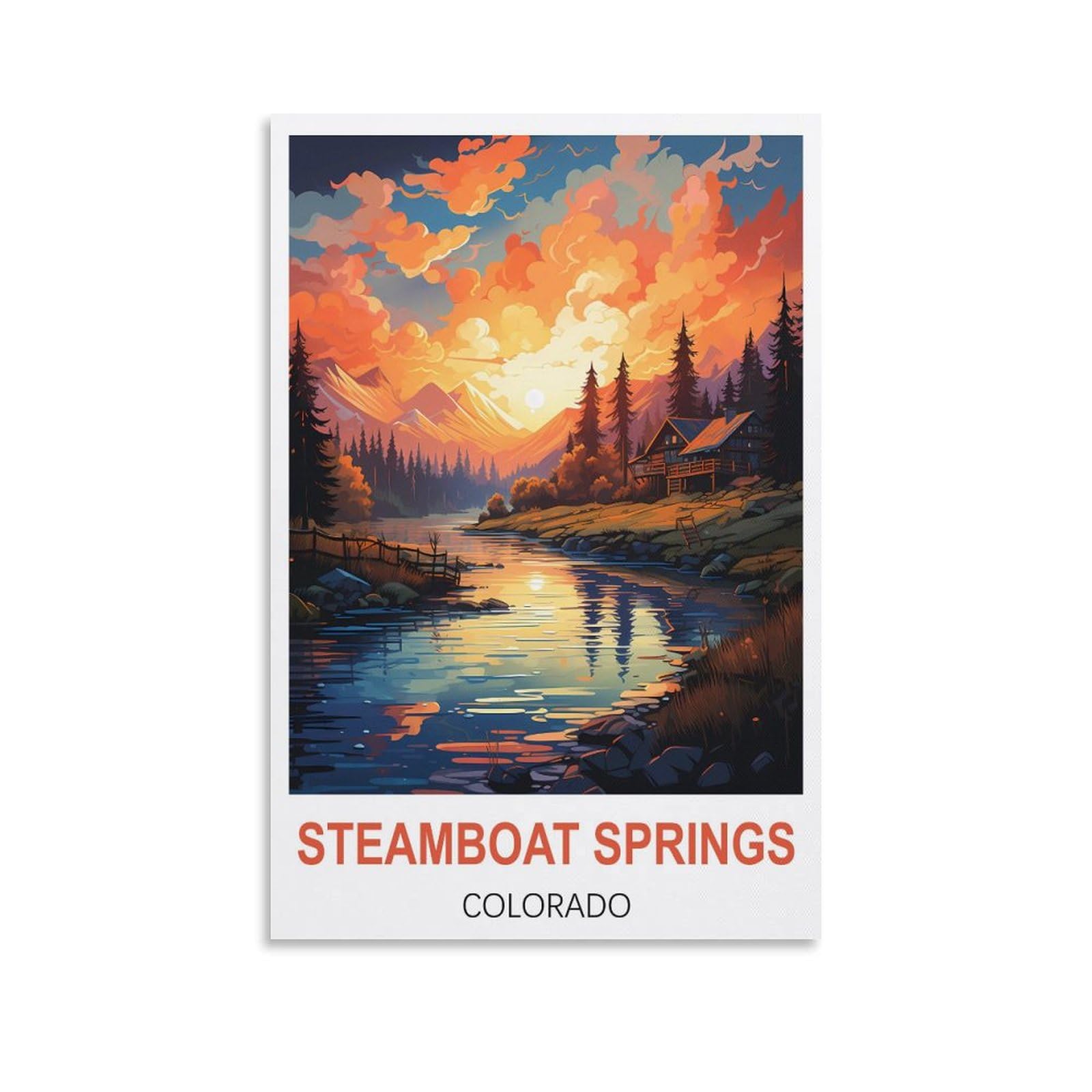 Metal Bar Signs Vintage Steamboat Springs Colorado Travel Tin Signs Metal Poster Wall Decor Office Cafe Bathroom Badroom 15x30cm