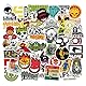 Ausikou Aufkleber 100 Stück Wasserdicht Vinyl Stickers Graffiti Style Decals für Skateboard Snowboard Auto Motorräder Fahrrad Gepäck Laptop Aufkleber