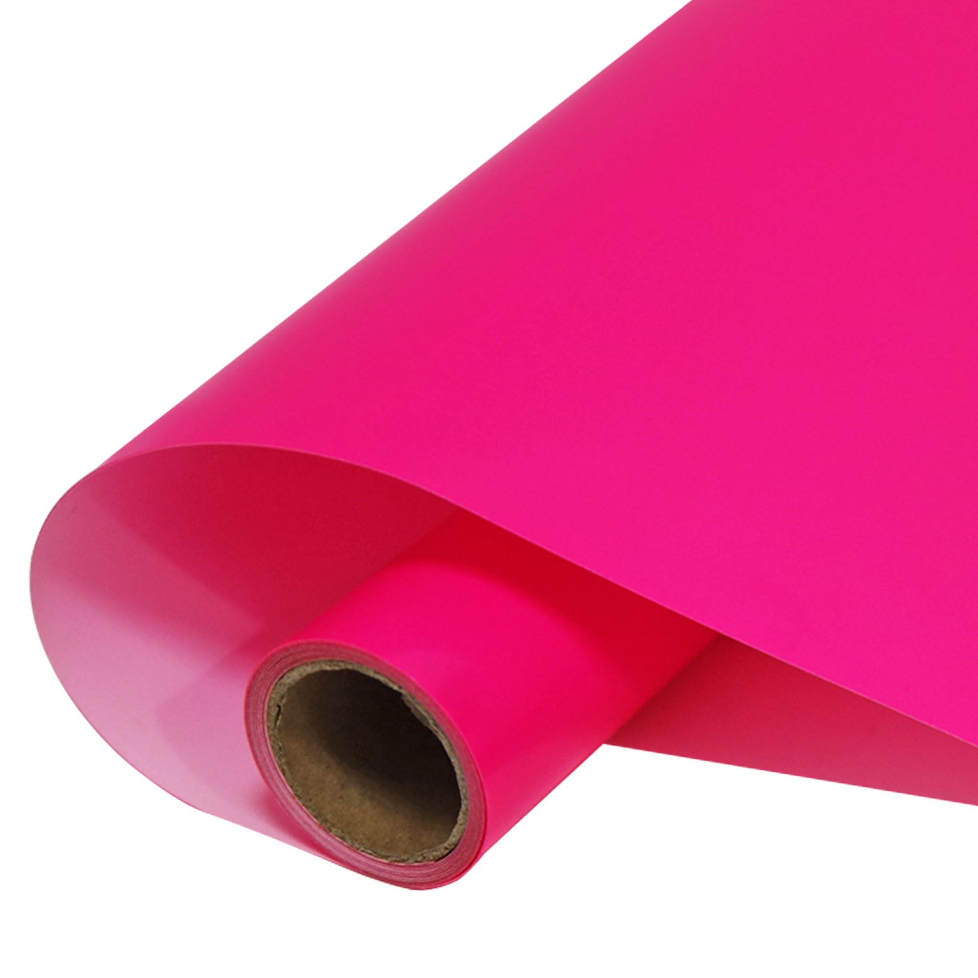 FUNKAKA HTV Heat Transfer Vinyl, Neon Purple Pink Iron on Vinyl 12" x 10ft