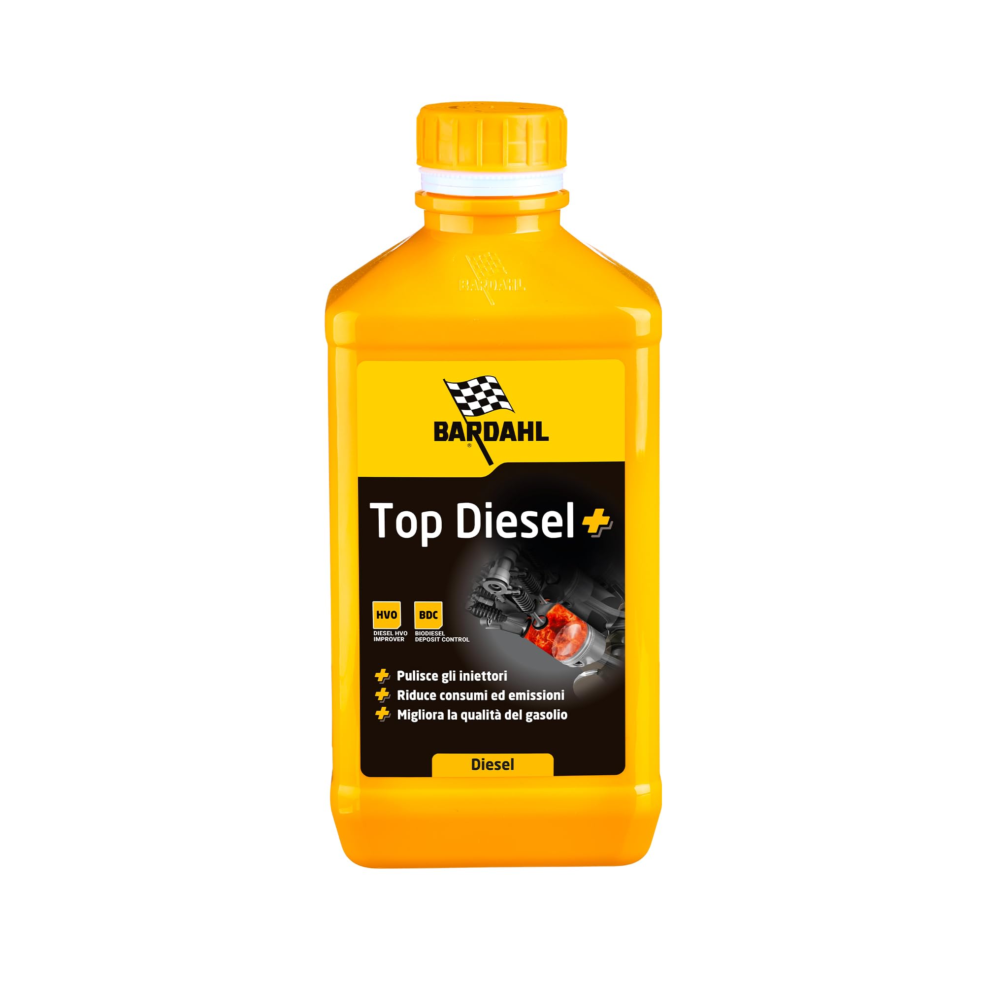 Bardahl - Additivo Top Diesel+, Lubrifica la Pompa e Gli Iniettori, Protegge Tutto Il Sistema di Alimentazione, Riduce i Consumi di Carburante e Le Emissioni Inquinanti, 1 Litro - 1
