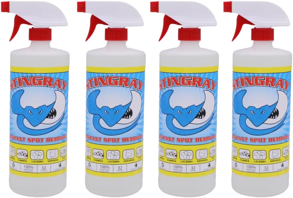 Stingray Spot Remover 32 Fl oz | Advanced, Eco-Friendly Multi Surface Stain Removal | 4-Pack