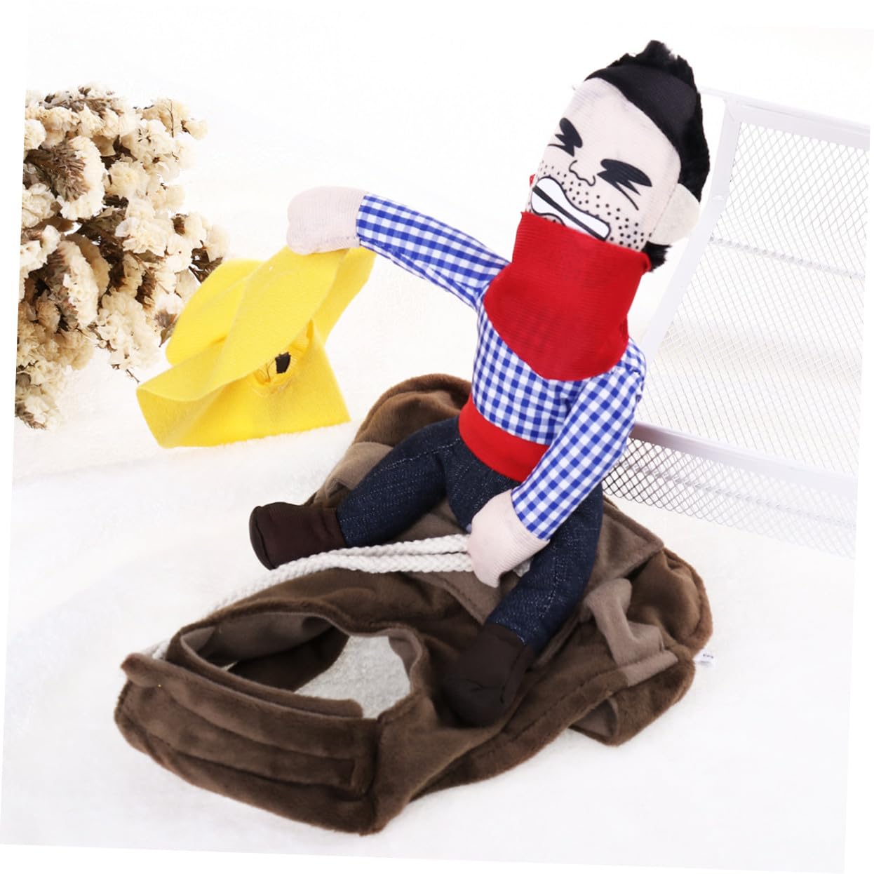 VICASKY 2 Pezzi Costume per Animali da Compagnia Cowboy in Denim Traspirante da Adatto per Cani come Pug Maltese Bulldog Francese e Corgi per Feste Halloween e Servizi