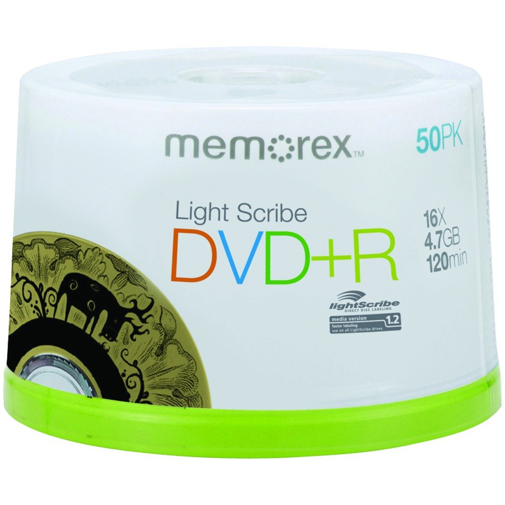Memorex 32025431 16x DVD+R Light Scribe - Paquete de 50 (discontinuado por el Fabricante)