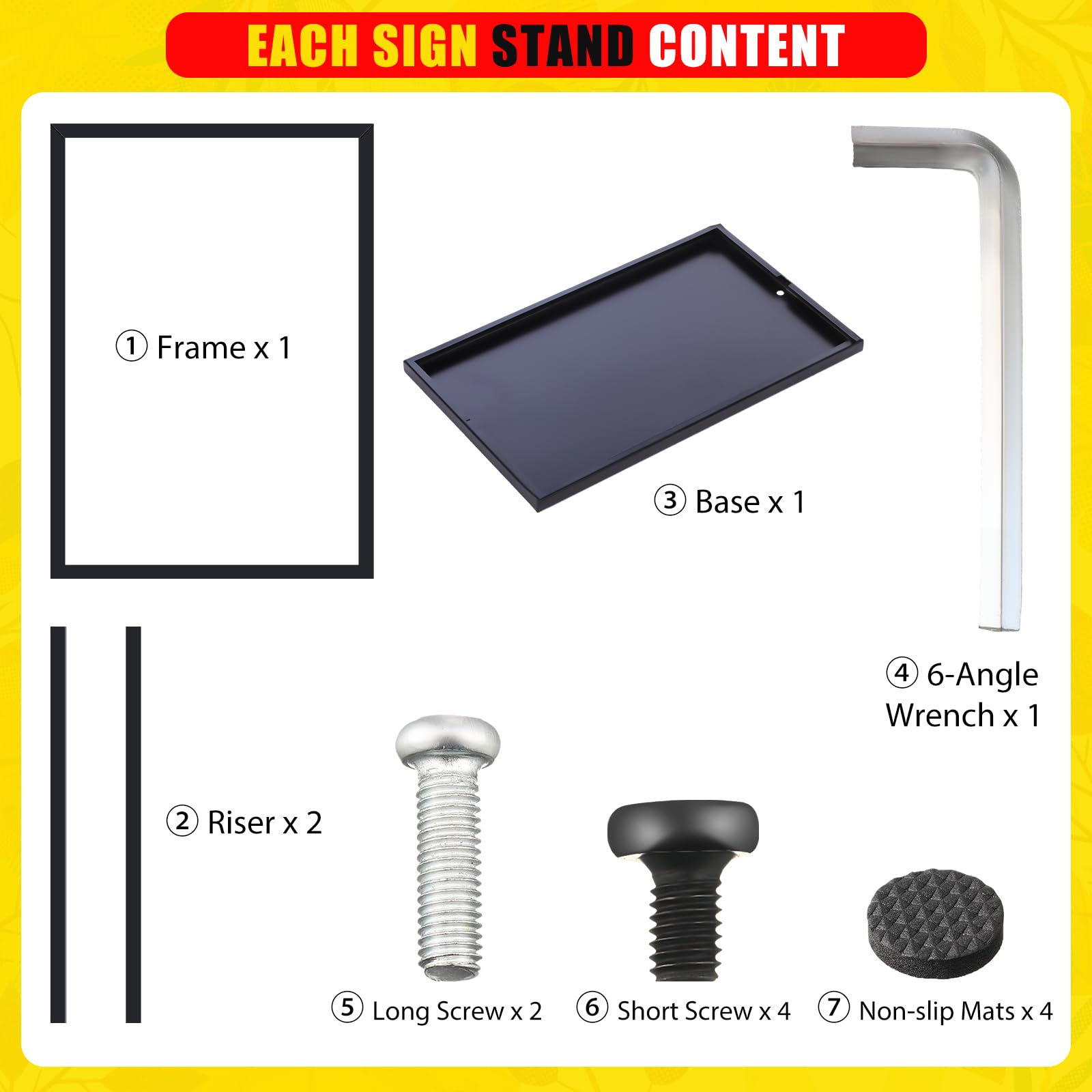 Blulu Paquete de 2 soportes para póster de 24 x 32 pulgadas, soporte de letrero resistente deslizante, soporte para carteles de hasta 9 libras, soporte de póster de doble cara con alfombrillas