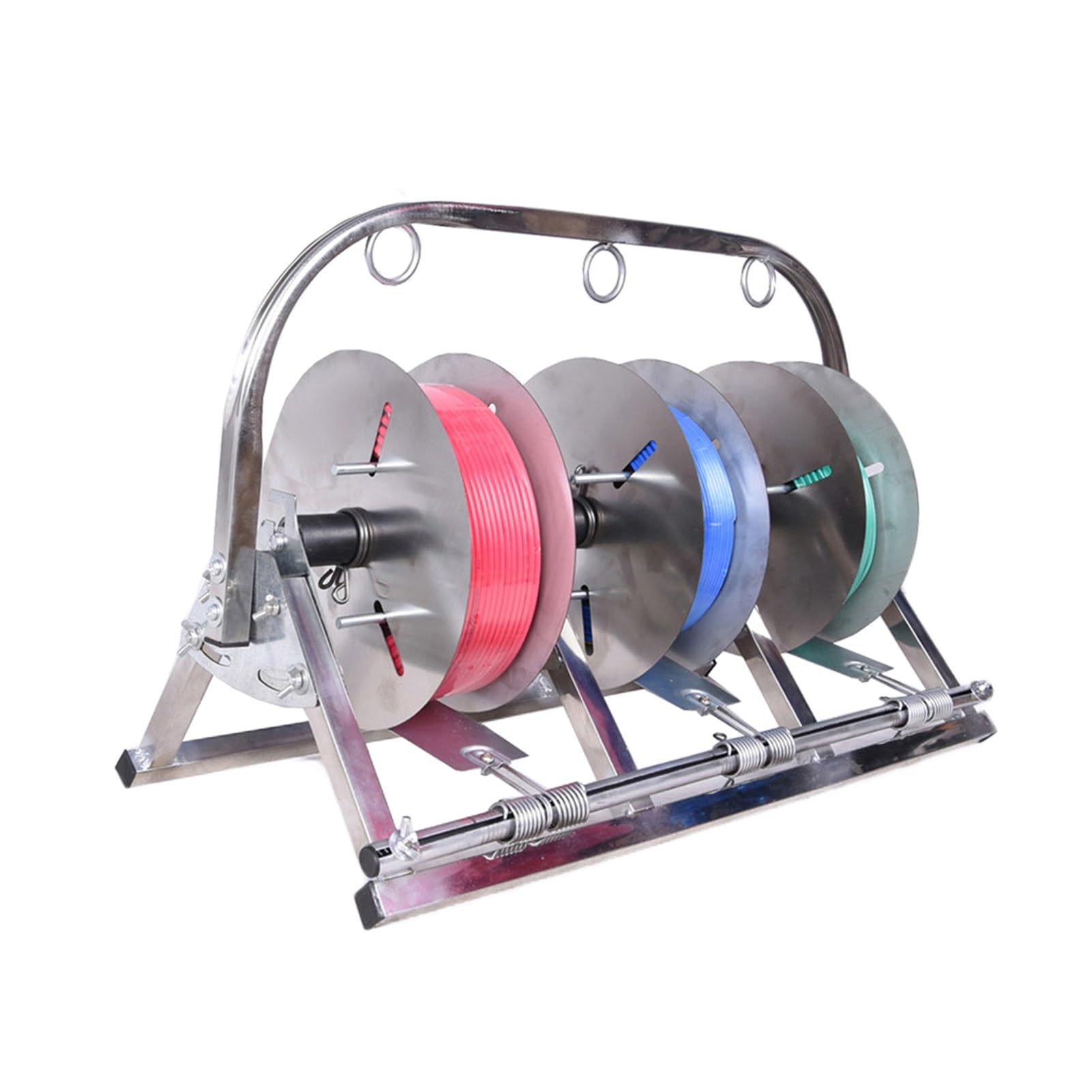 WDSOPK Heavy Duty Wire Spool Rack with Multi-Spool Dispenser for Easy Access and Organization at Construction Sites and Retail Stores (59x40x30cm)