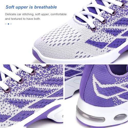 Image of Padgene Womens Sneakers Air Cushion Running Shoes Lightweight Tennis Walking Shoes Mesh Breathable Gym Work Fashion Sneakers Athletic Comfortable Casual