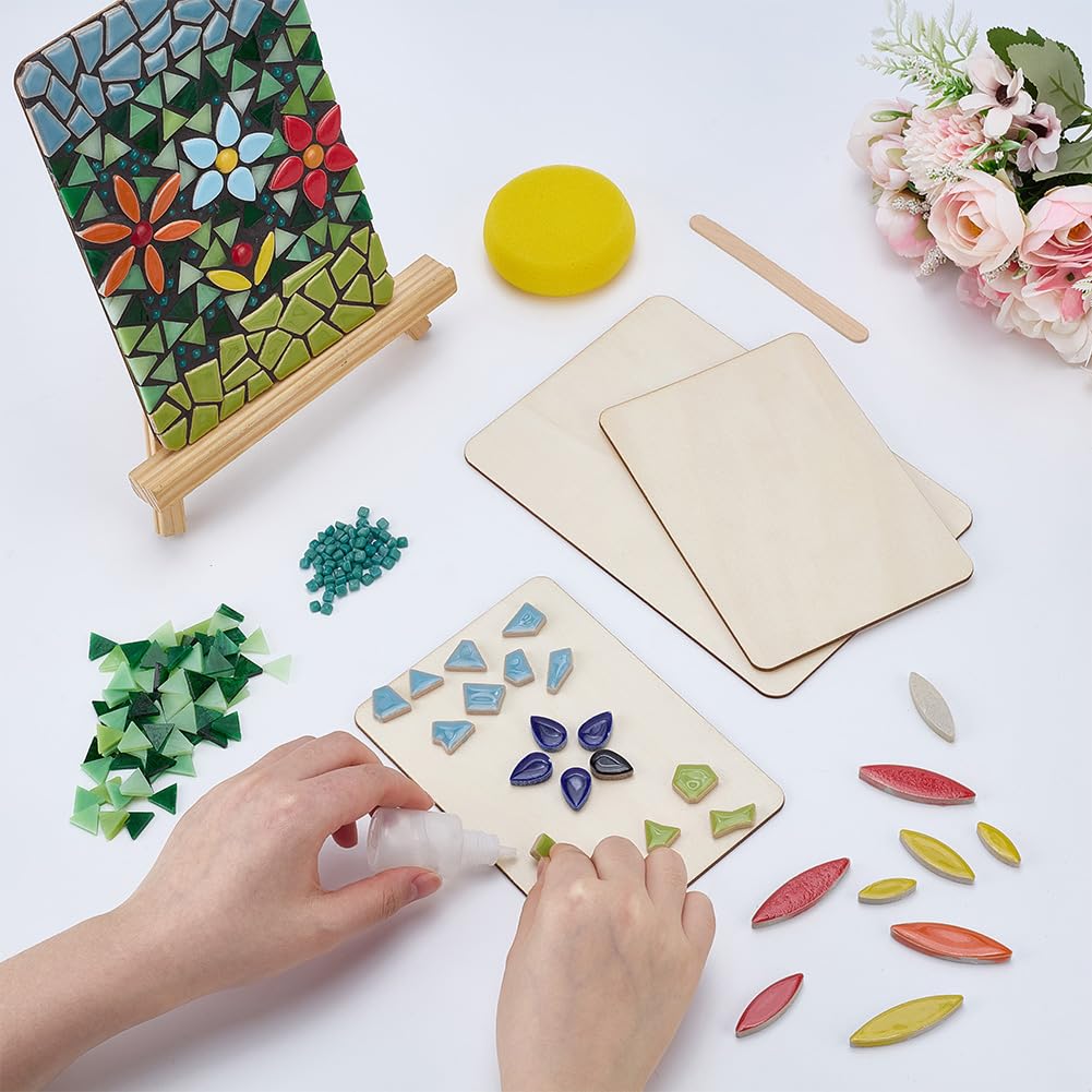 WEBEEDY Juegos de mosaicos para adultos con base de madera, manualidades, flores, mosaico, juego de arte y artesanía con instrucciones para principiantes, decoración del hogar, regalo de cumpleaños