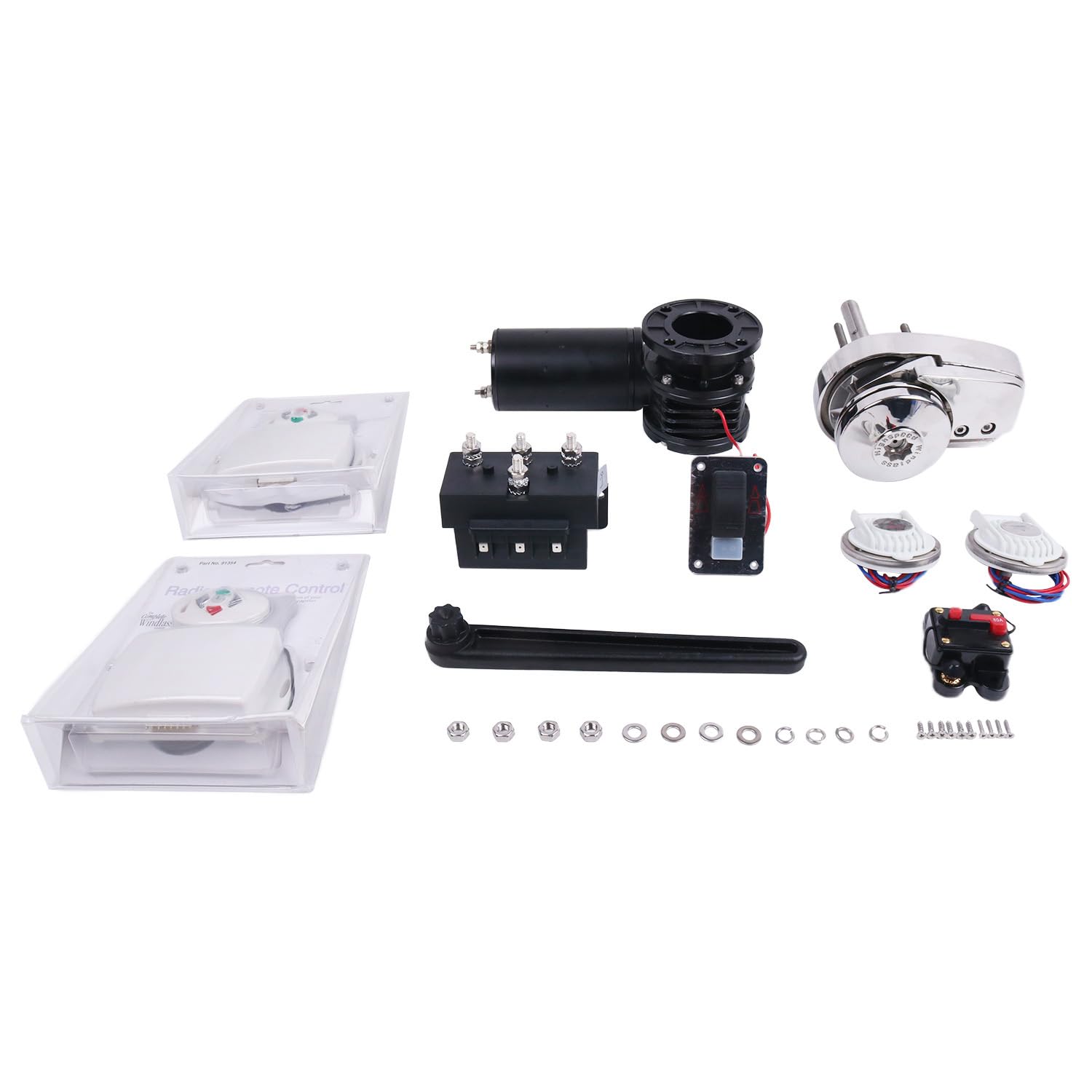 dowfane Heavy Duty Anchor Winch High Speed Electric Windlass 900W 6MM 12V Boat Remote Control Maximum Working Load 220KG 484LBS