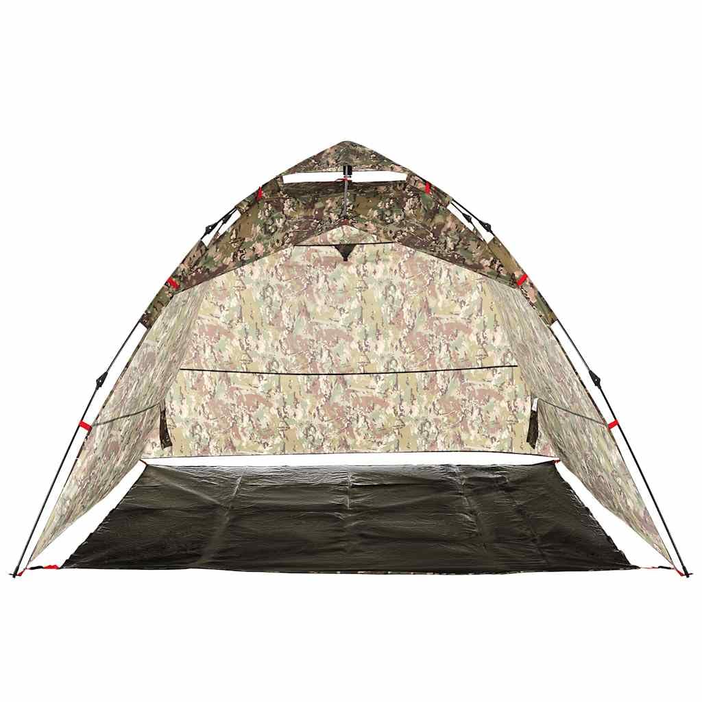 Tenda da pesca per 4 persone, apertura rapida, mimetica | poliestere impermeabile, resistente al vento, portatile, stabile, ideale per la spiaggia
