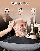 Vista 7 de Capa de corte de pelo Lictin Negra - Capa de corte de pelo con paraguas impermeable