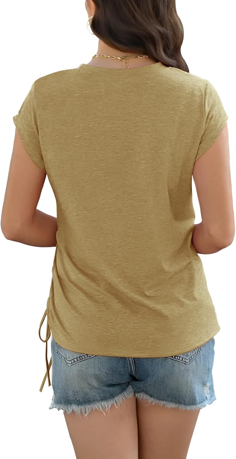 Womens Cap Sleeve Summer Tops Crewneck T Shirts Casual Spring Fashion Outfits Cute Trendy Clothes 2026 - Image 4