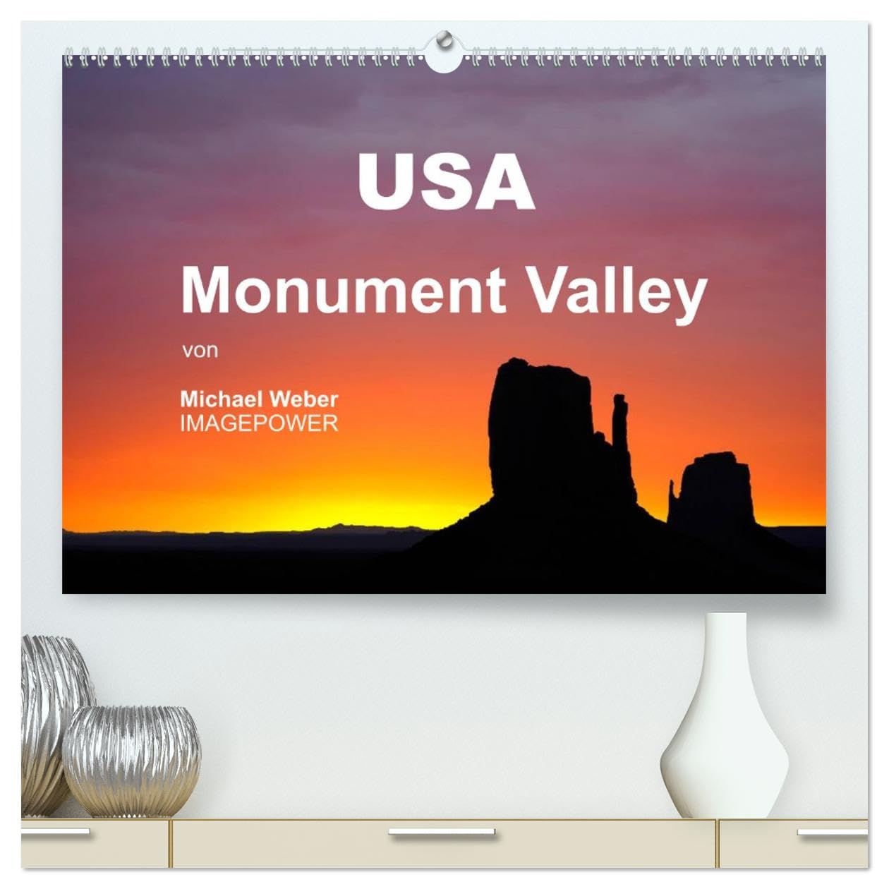 Calendrier Monument Valley 2026 format paysage A2 pour décorer votre salon ou votre bureau de grand espace