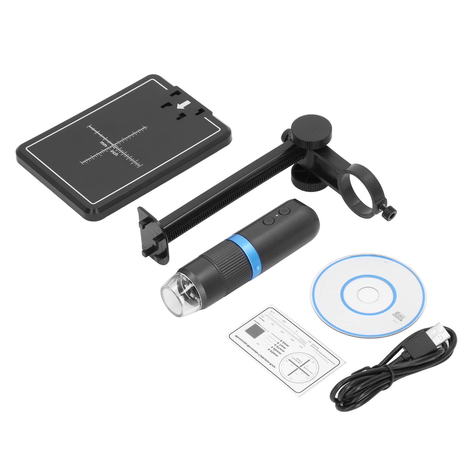 Microscopio Elettronico ABS Microscopio Digitale WiFi da 50X a 1000X con 8 Luci LED Regolabili Messa a Fuoco Manuale 1080P per l'osservazione Domestica in Aula degli Studenti su PC IOS