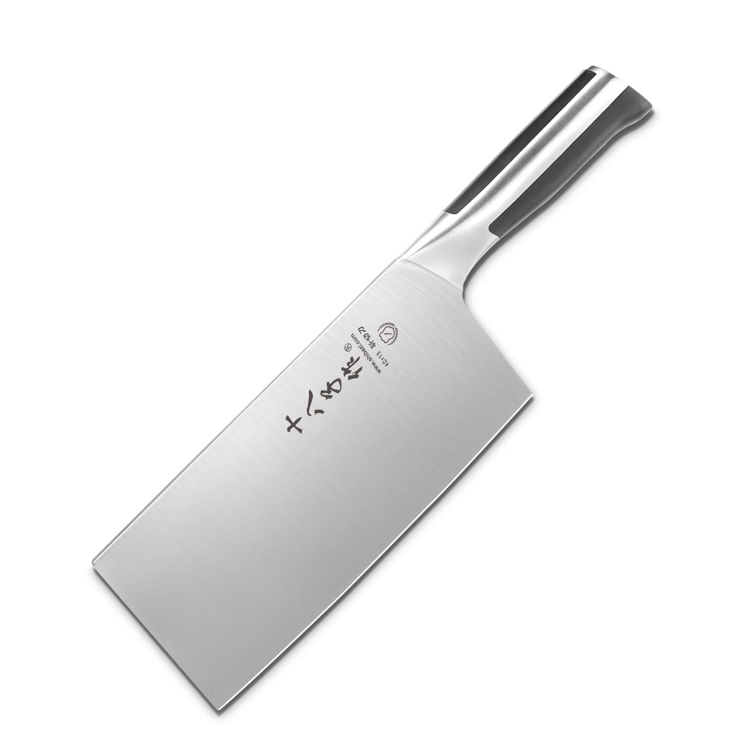 SHI BA ZI ZUO 7 Inch Cleaver Knife for Chopping Bones and Cutting Meat