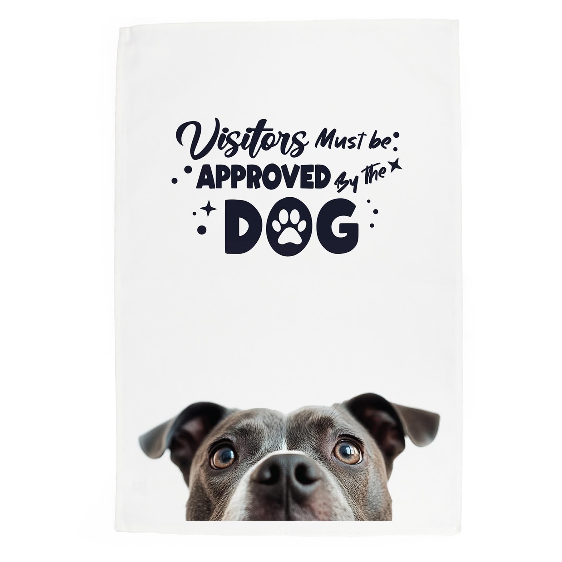 Novelty Dog Tea Towel - Staffy Kitchen Dish Towel/Drying Cloth Gift