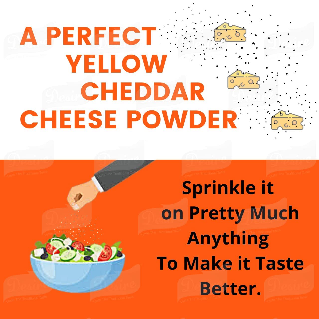 Buy Desire Cheddar Cheese Powder Seasoning for Popcorn, Pasta, Pizza