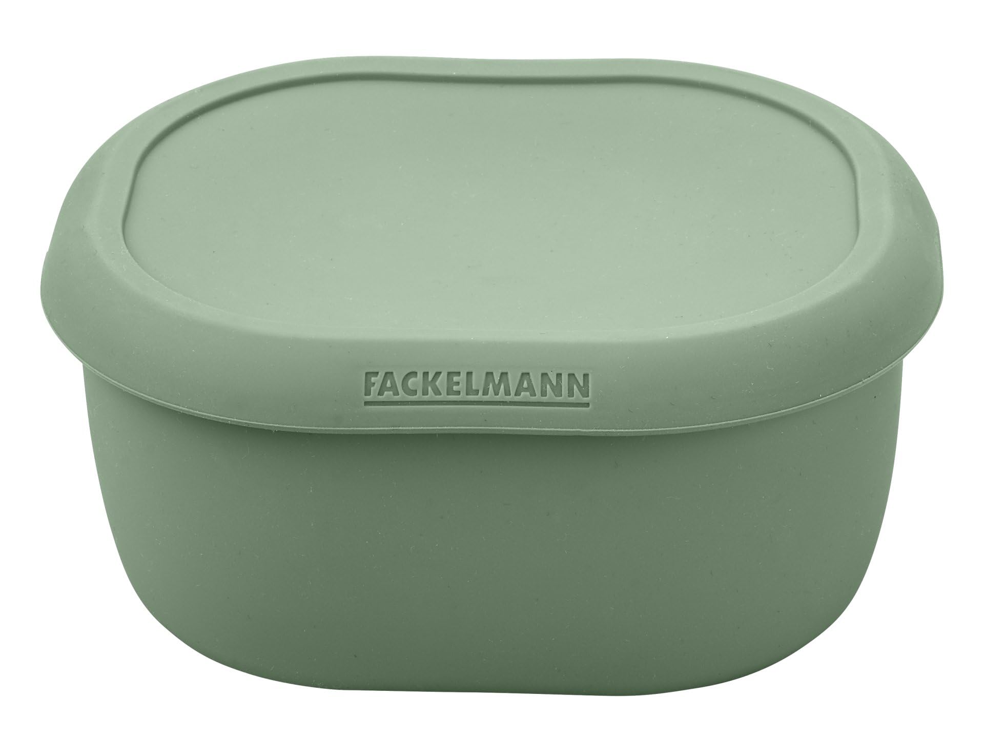 Fackelmann Green Lunch Box 600 Ml Silicone Flexible And Robust Dishwasher Safe Mealprep Box For Food Storage
