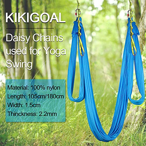 KIKIGOAL 2pcs Daisy Chains Nylon Starke Kletterriemen Verstellbare Klettergurte Climbing Seil Starke Daisy Chain Für Outdoor Sport Camping (Rot, 180cm)