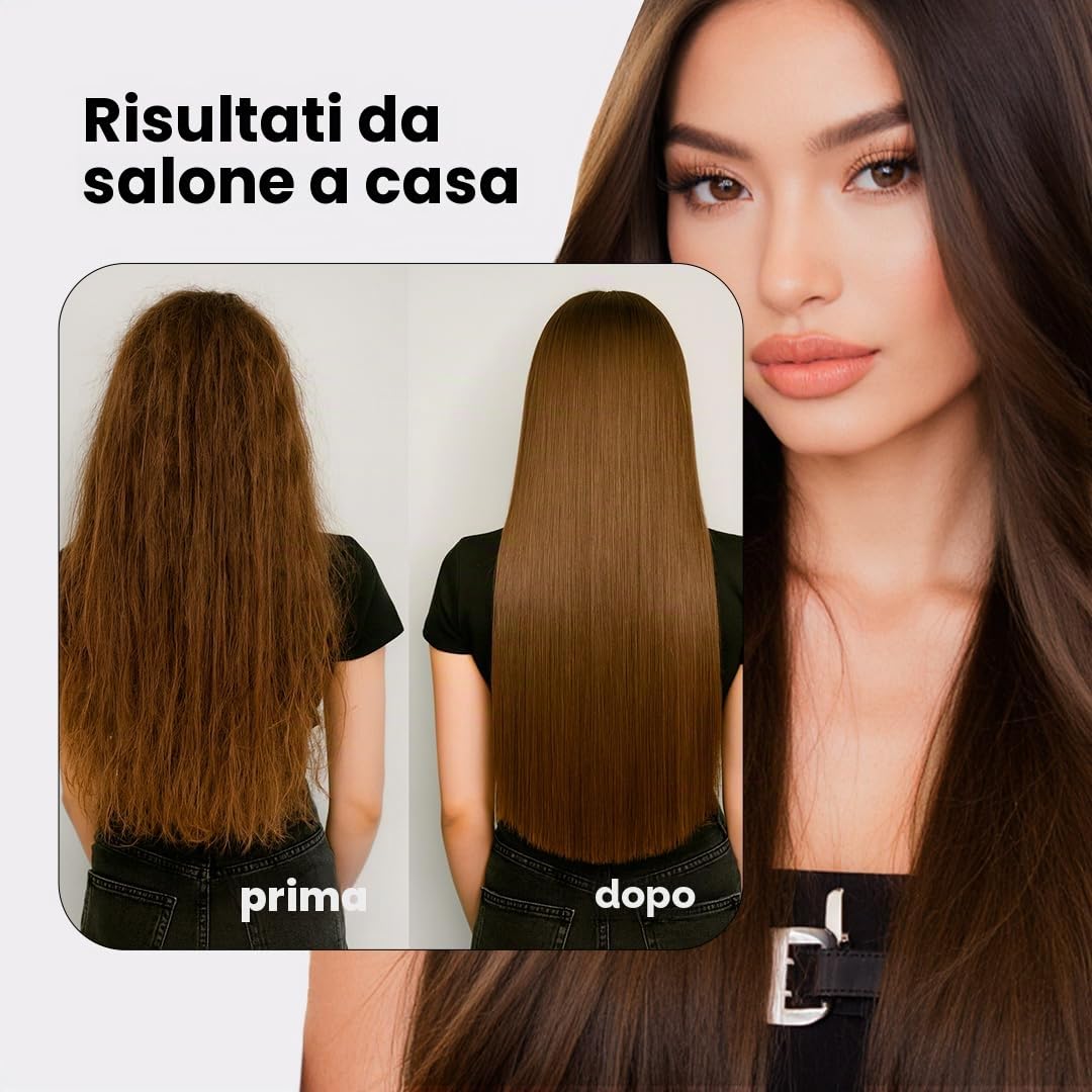 I Belli Capelli Torrano Keratin Kit, Trattamento alla cheratina per capelli liscianti in 1 fase (500ml) + Maschera all'olio di Argan (250g). Nanoplastia Keratina