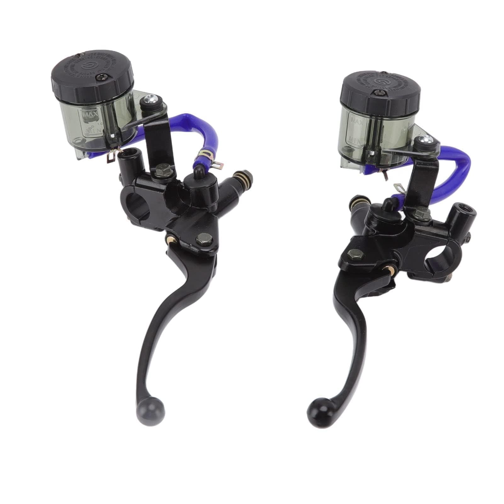 Leviers de Frein D'embrayage, 1 Paire de Leviers de Frein D'embrayage de Moto, Maître-cylindre de Frein, Accessoires de Moto avec Réservoir de Remplacement pour Leviers de Poignée