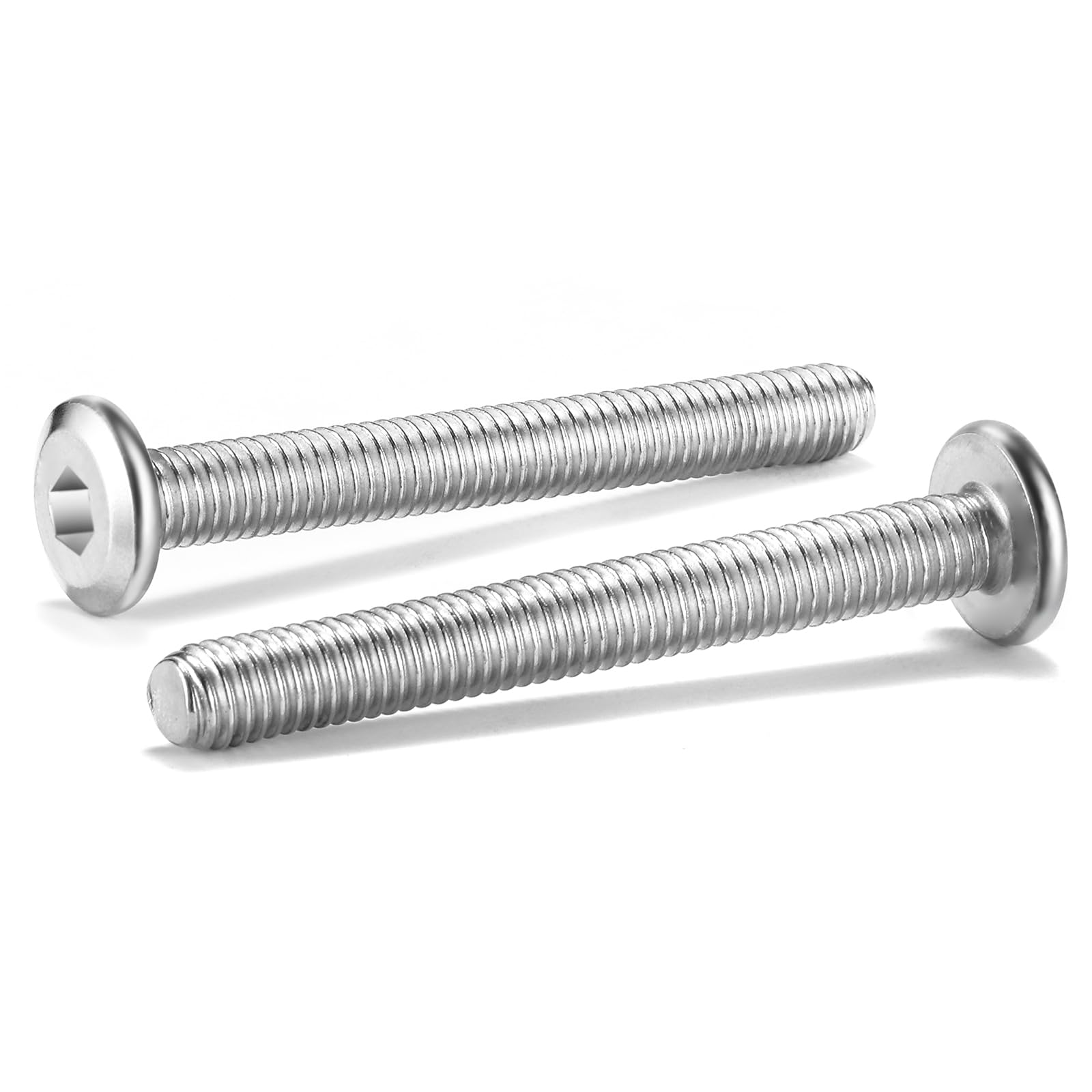 M6 x 55mm 10Pcs Flat Head Hex Socket Cap Screws Bolts, 304 Stainless Steel 18-8, Full Thread by SG TZH (with Hex Spanner)