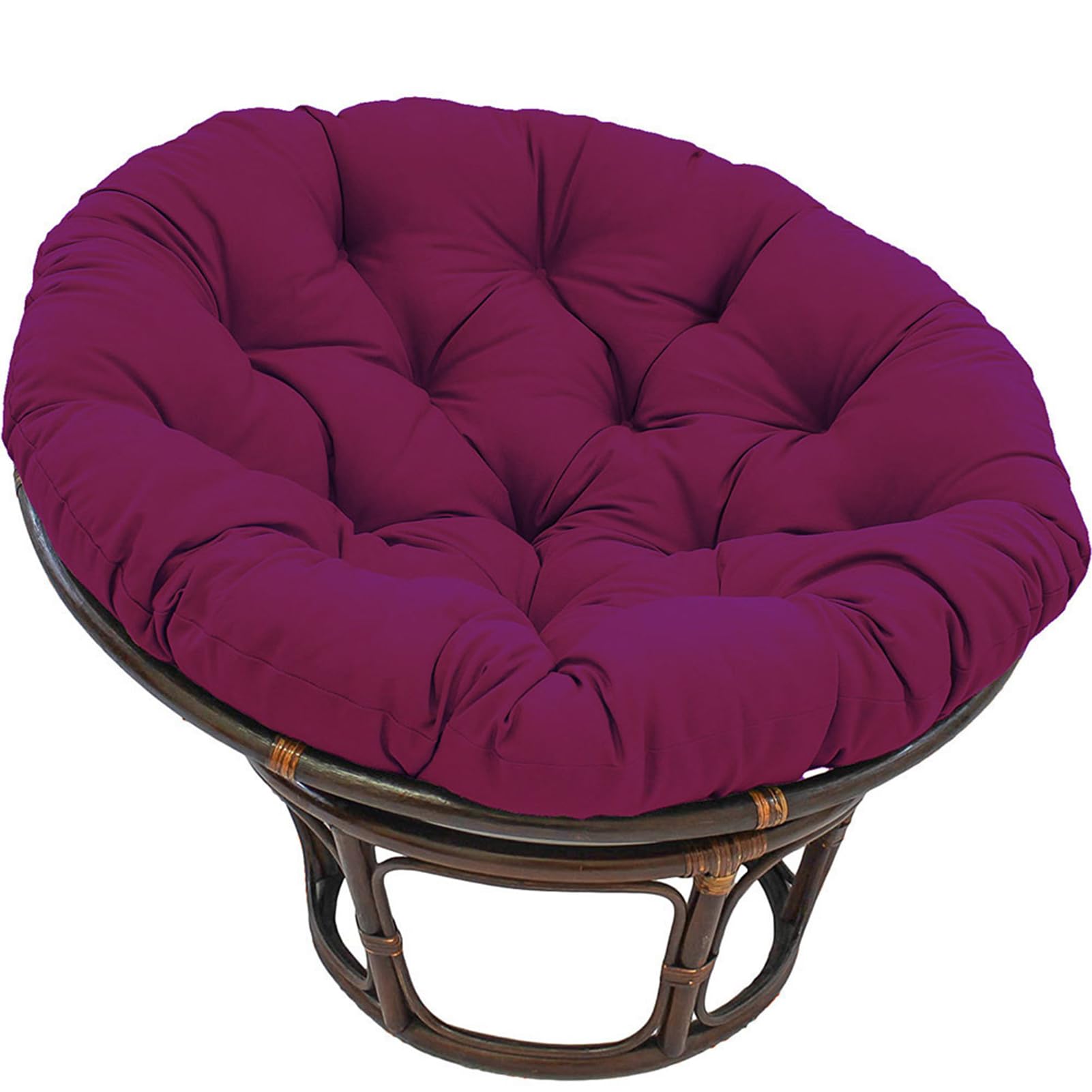 Generisch Hängesessel Kissen Outdoor Rund,Polster, 10cm Dicke Auflage Für Baumwoll Hängeschaukel, Premium Papasansessel Kissen Sitzkissen, Eierstuhl, Rattansessel Sitzpolster,Lila,80cm