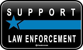 ProSticker 1083 One 3" X 5" Patriot Series Support Law Enforcement Thin Blue Line Support Decal Sticker