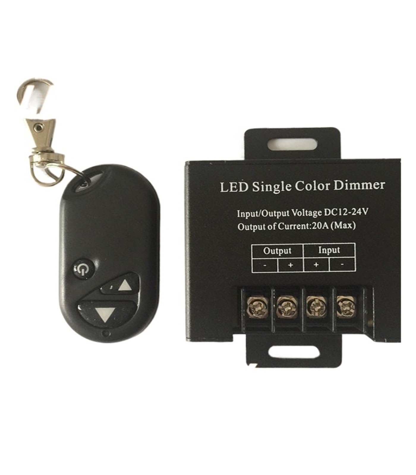 Luz LED de un solo color con regulador de intensidad 12-24 V, interruptor de control remoto de 3 botones, alta potencia, un solo color 20 A