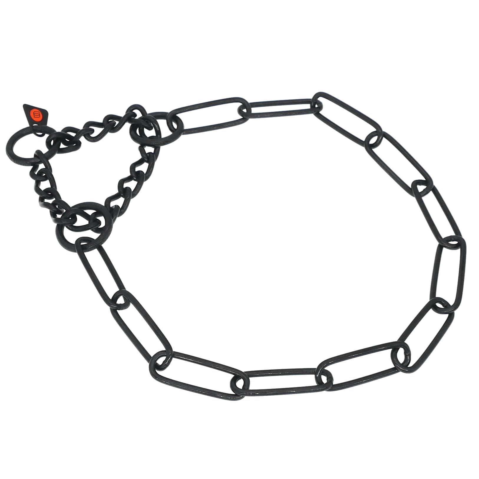 Sprenger, collana per cani con catena da 3 mm, in acciaio inox, per cani a pelo lungo, fino a 55 kg, colore nero (61 cm)