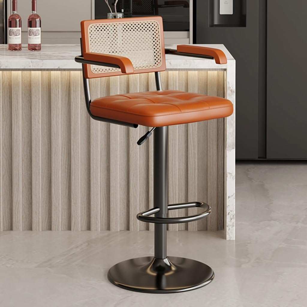 Tabouret de bar moderne rotin pivotant chaise haute comptoir restaurant