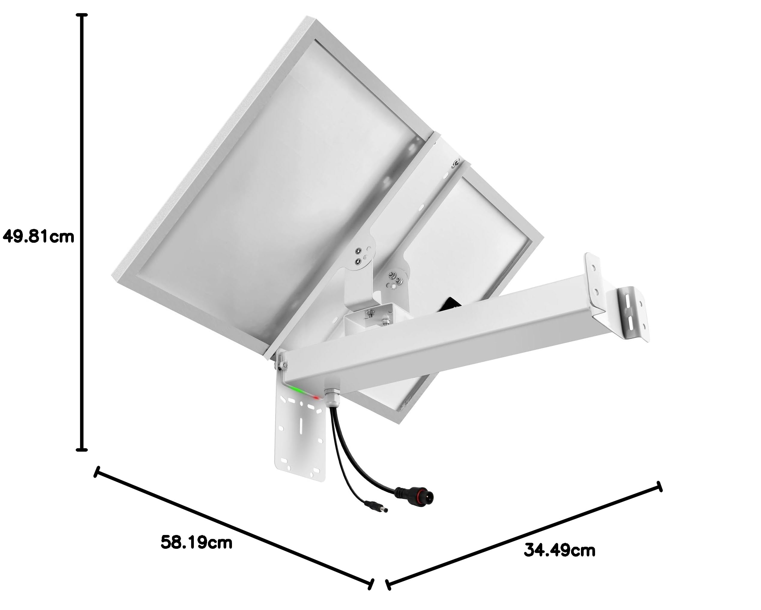Pannello solare fotovoltaico PNI PSF6020A potenza 60W con batteria 20A inclusa, uscita 12V, per telecamere di sorveglianza