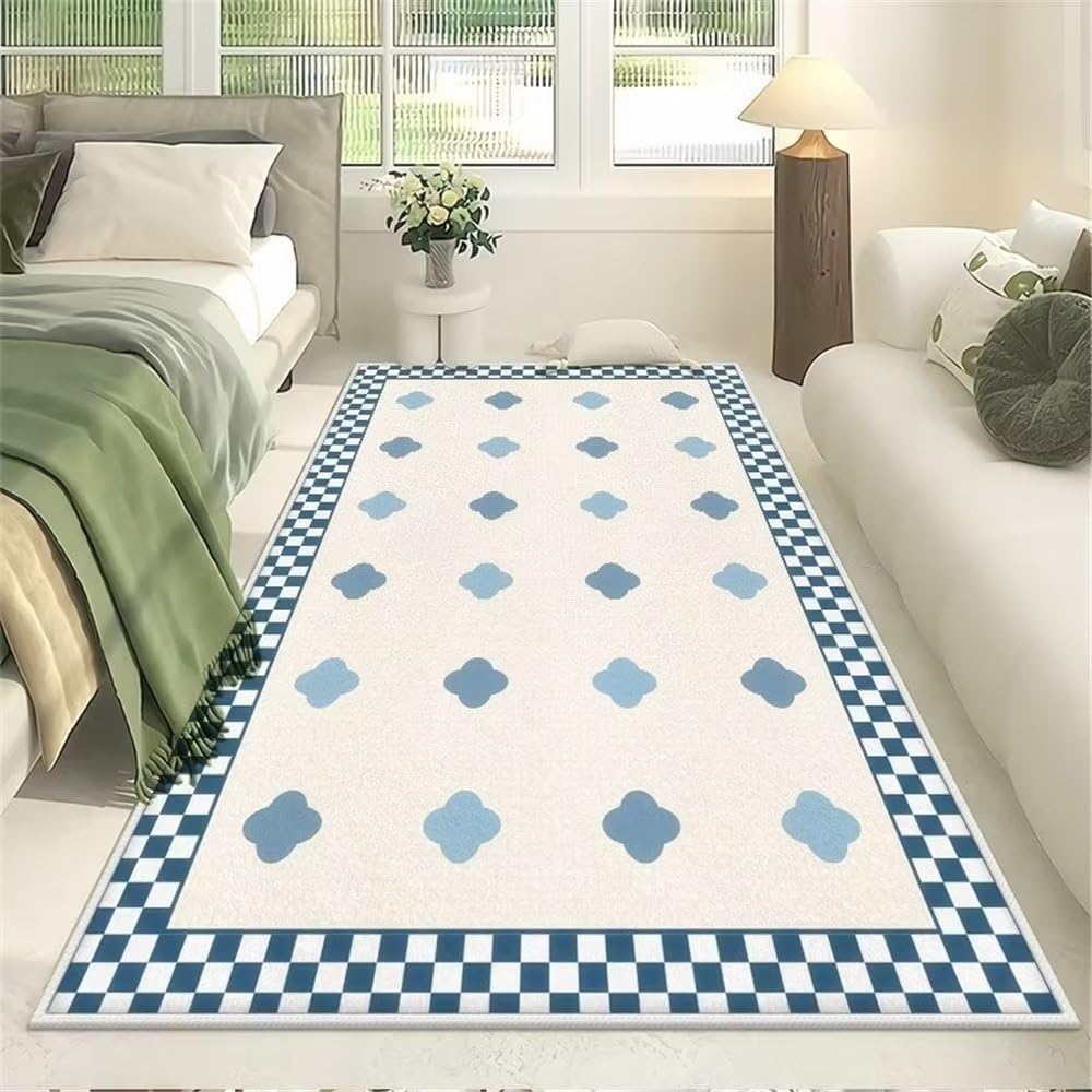 Tapis de chambre adulte bleu abstrait pour créer un véritable nid douillet à la maison