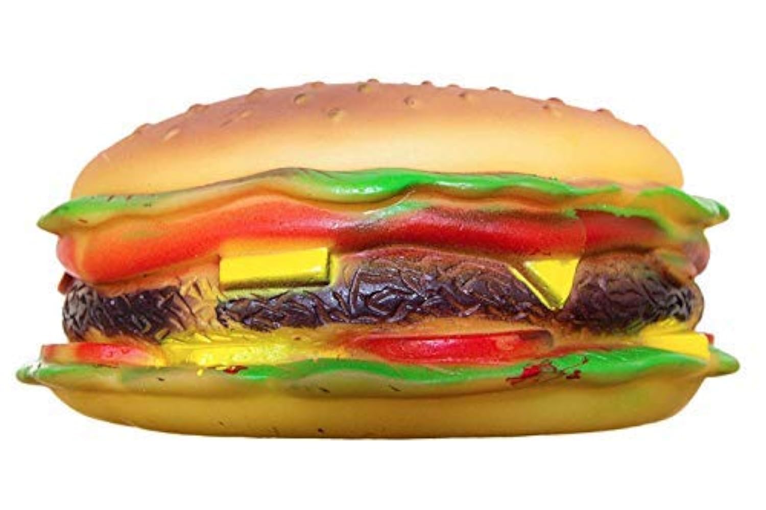 Sage Square Squeaky Vinyl Chew Burger Dog Toy | Multi-Color Burger Shape Squeaky Toy | Durable, Safe & Interactive | Perfect for Small & Medium Breed Dogs | Enhance Playtime & Promote Dental Health (B08C5HLJ9R) Amazon Price History, Amazon Price Tracker