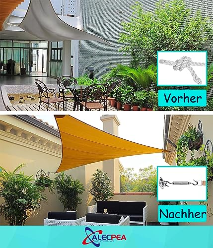 Sonnensegel Befestigung Kit M6 - Hochwertiges Edelstahl 304 - Tragfähigkeit von 80 kg - Sonnensegel Spanner Zubehör Montage Aufbau Set für Viereck und Dreieck Garten, Awnings Mounting Assembly Set 6