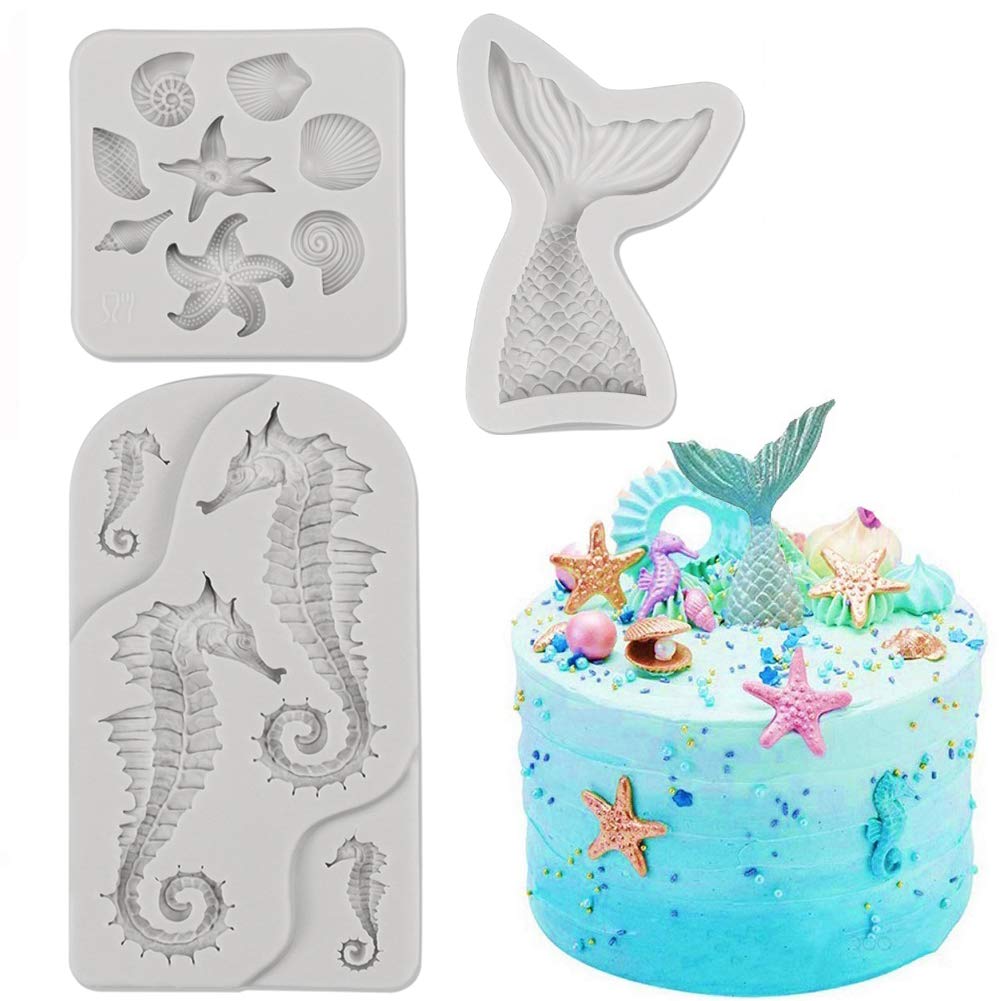Sakolla Mermaid Theme Cake Fondant Mold Seahorse Seashell Starfish Mermaid Tail Silicone Mold For Under The Sea Cake Decoration Chocolate Candy Polymer Clay Cupcake Decor Sugar Craft Buy Online In Saint Sakolla Mermaid Theme Cake Fondant Mold Seahorse Seashell Starfish Mermaid Tail Silicone Mold For Under The Sea Cake Decoration Chocolate Candy Polymer Clay Cupcake Decor Sugar Craft Buy Online In Saint