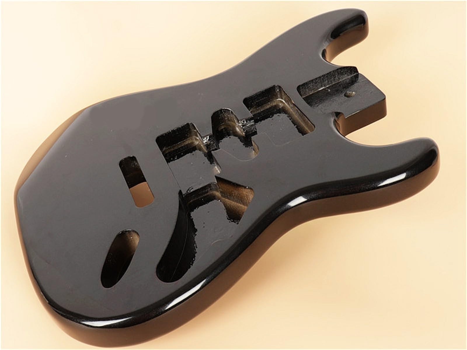 Gitara Elektryczna Z Drewna Ogu Czarna Podwójnie Blokowana Obudowa Zestaw Samodzielnego Montażu Korpusu Gitary