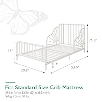 Vista 3 de Little Seeds Quinn - Cama infantil de metal caprichoso, color blanco roto