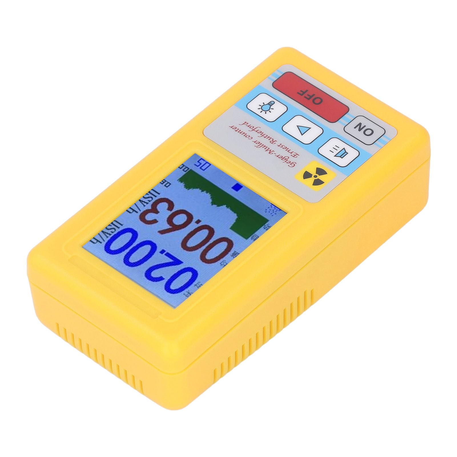Radioactive Tester, Excellent Durability Geiger Counter Radiation Detector Efficient for Industry (Yellow)