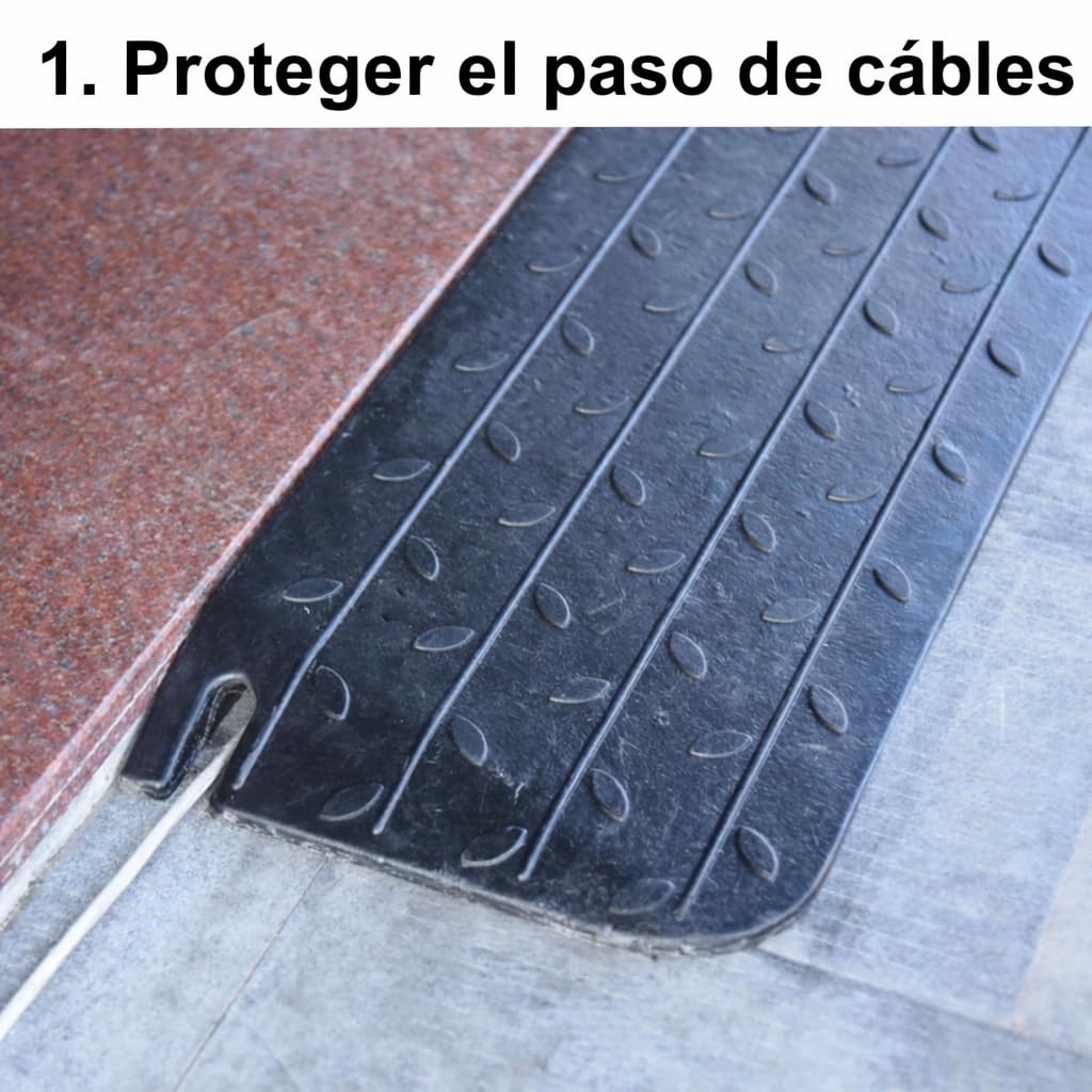 Rampa Antideslizante de Goma para umbral de Puerta con Capacidad de Carga de 998 kg, Rampa Pesada para Bordillo para Sillas de Ruedas, Motocicletas y Tráfico Peatonal (8.9cm H, Piezas, 1)