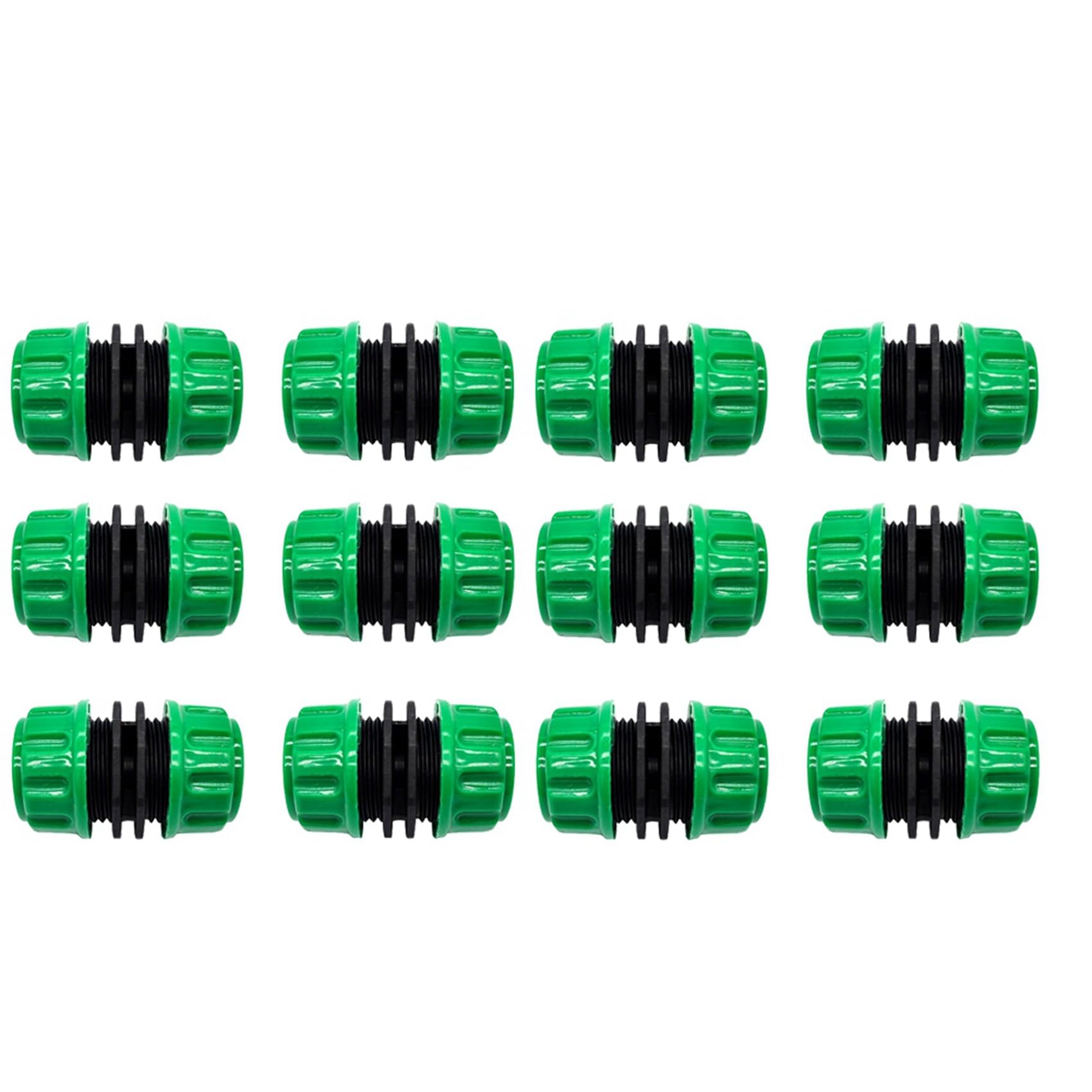 Jnchdghwa Green 12Pcs Hose Repair Connector Extender For Join 1/2 Inch Garden Hose Pipe Quick Repair Connection Garden Hose Joiner