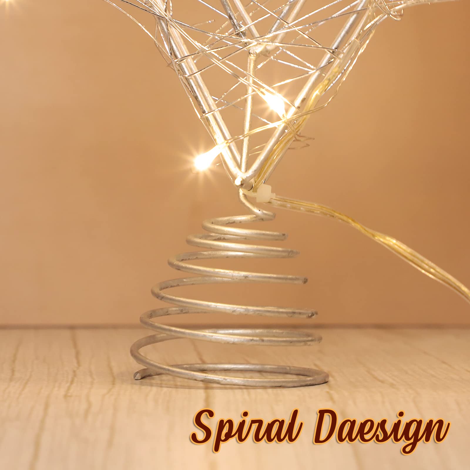 Holitown Star of David Christmas Tree Topper, Silver Hanukkah Star