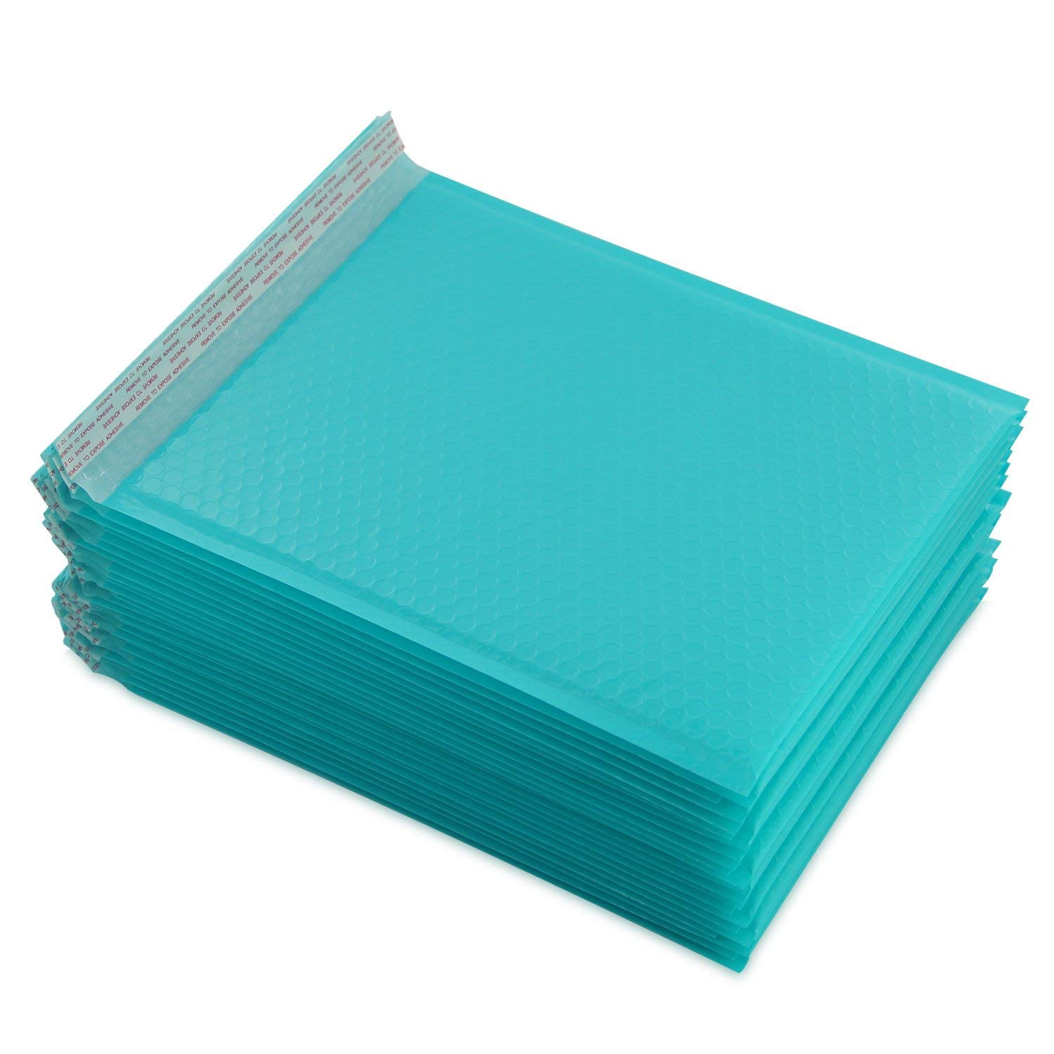 25pcs Padded Envelopes, 267mm x 380mm (10.5x15 Inch) Poly Bubble Mailers Self Seal, Waterproof Postal Bags for Mailing/Packaging (Teal)