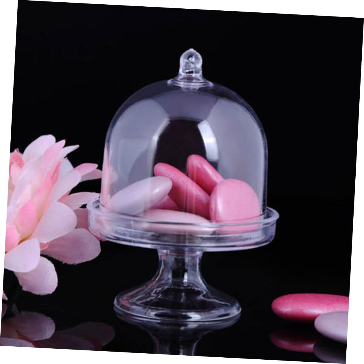 Alasum Candy Holder with Dome 12pcs Plastic for Wedding Xmas Receptions