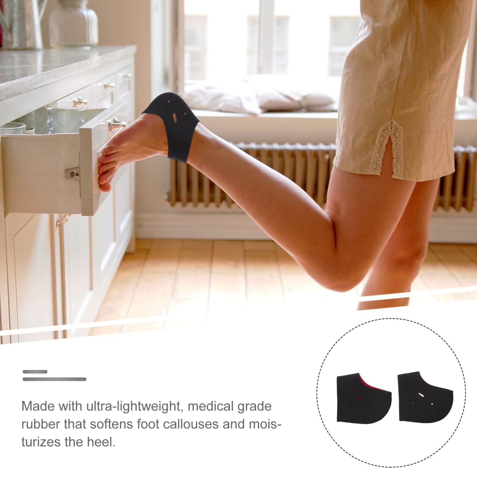 HONMEET Heel Protector Socks Socks Crack Set for Dry Cracked Feet Protective Sleeve Cushion Sleeves